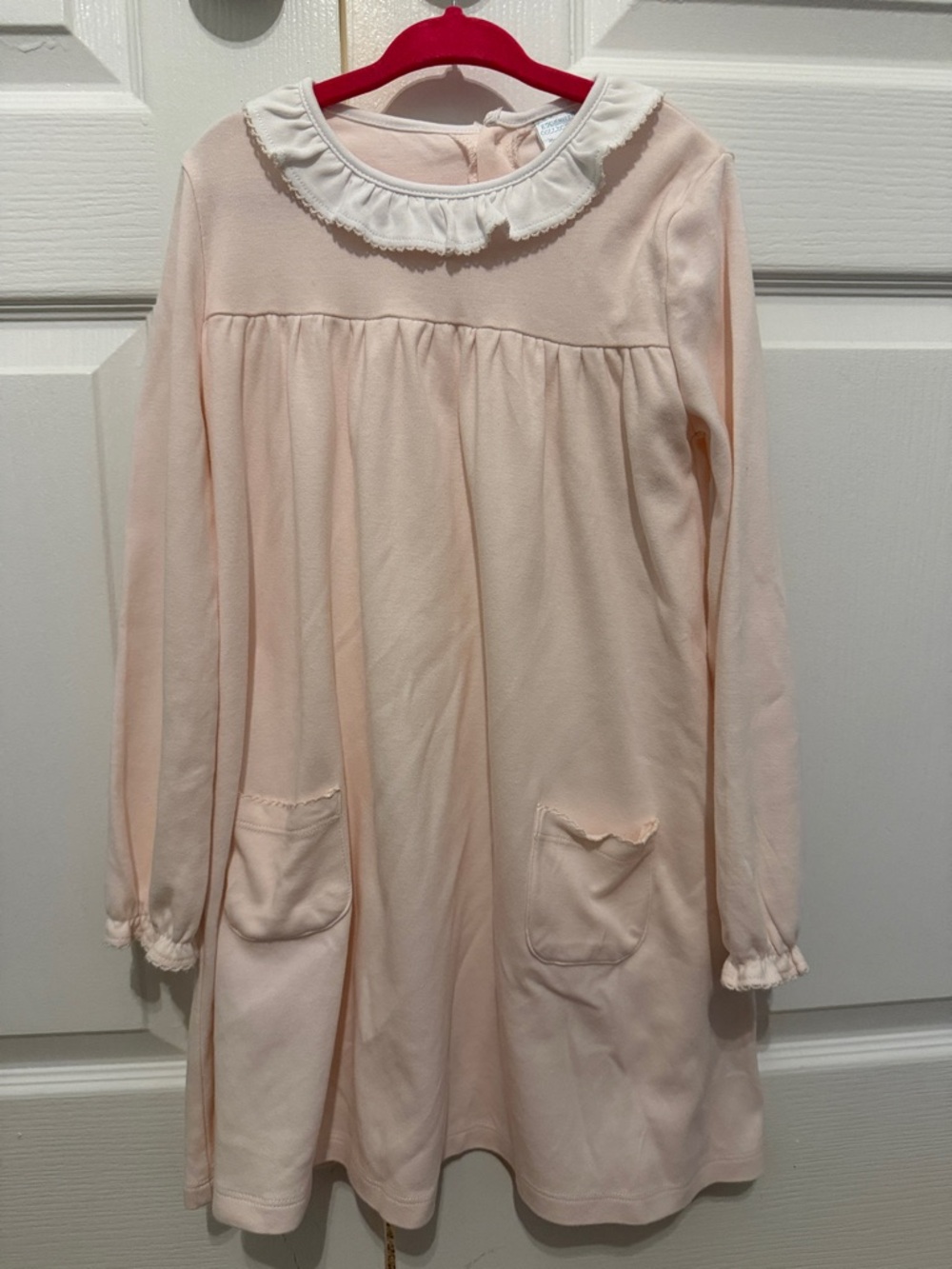 Edgehill Collection Girls size 6 Long-Sleeve Pink Ruffle Collar Dress